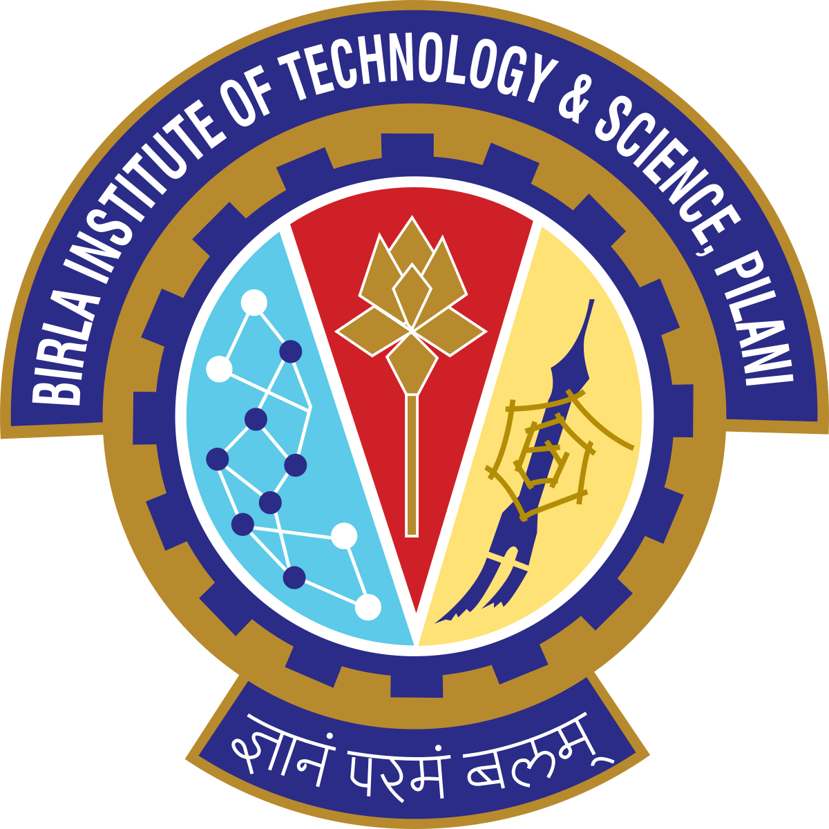 The logo of BITS, Sankalp Sangle's undergraduate college